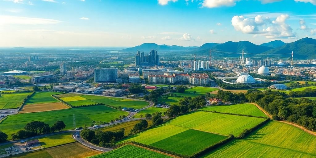 Vista vibrante de setores em expansão no Brasil.